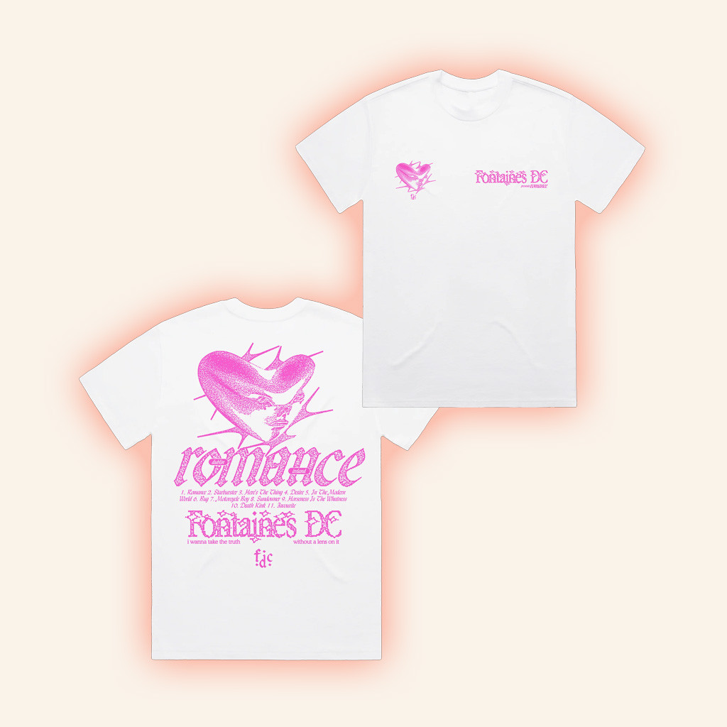 Fontaines DC Merch Romance Tracklist T-Shirt Music Lover Gift Ideas For Her Fontaines DC Merch Romance Tracklist T-Shirt Music Lover Gift Ideas For Her