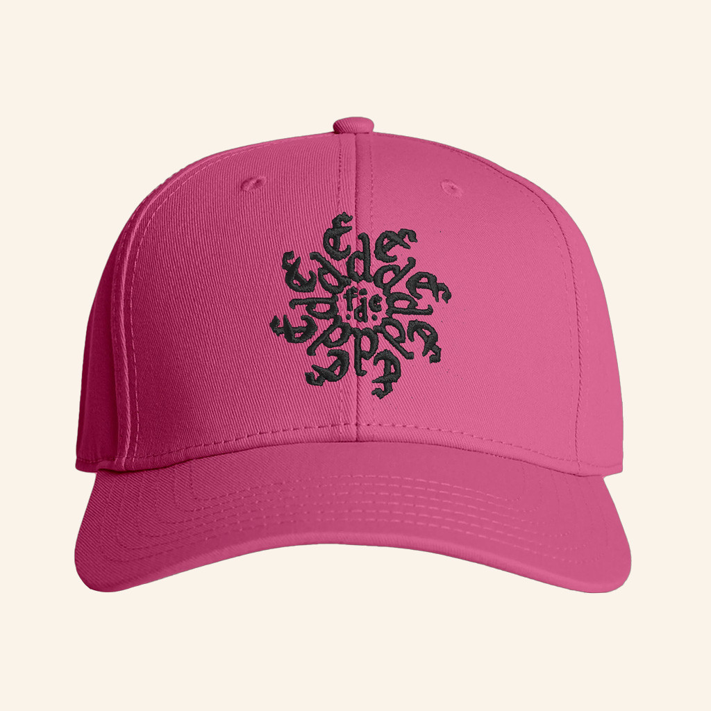 Fontaines DC Merch Spiral Monogram Pink Cap Embroidered Gift Ideas For Wife Fontaines DC Merch Spiral Monogram Pink Cap Embroidered Gift Ideas For Wife
