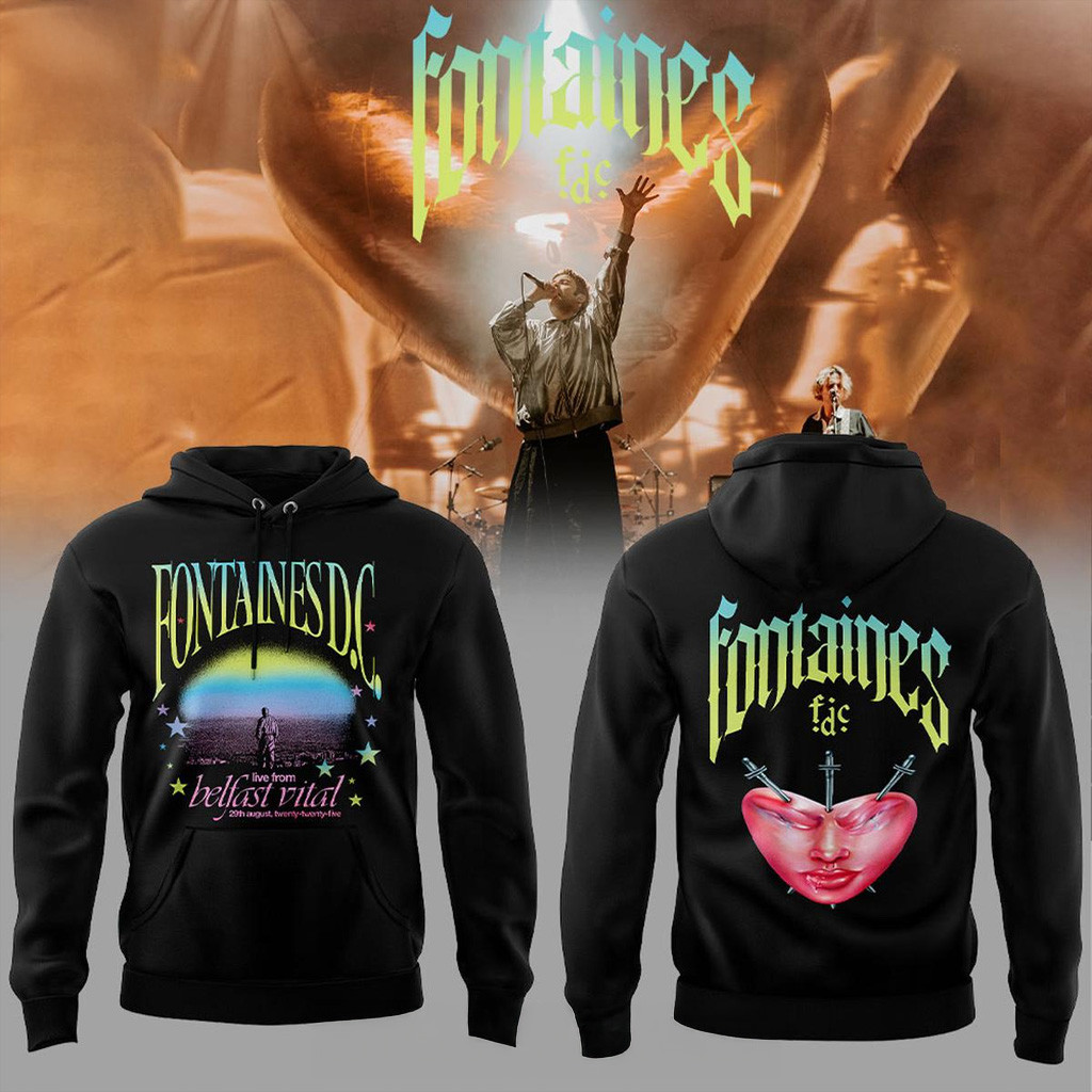 Fontaines DC x Belfast Vital Hoodie Fontaines DC Merch Gifts For Rock Fans
