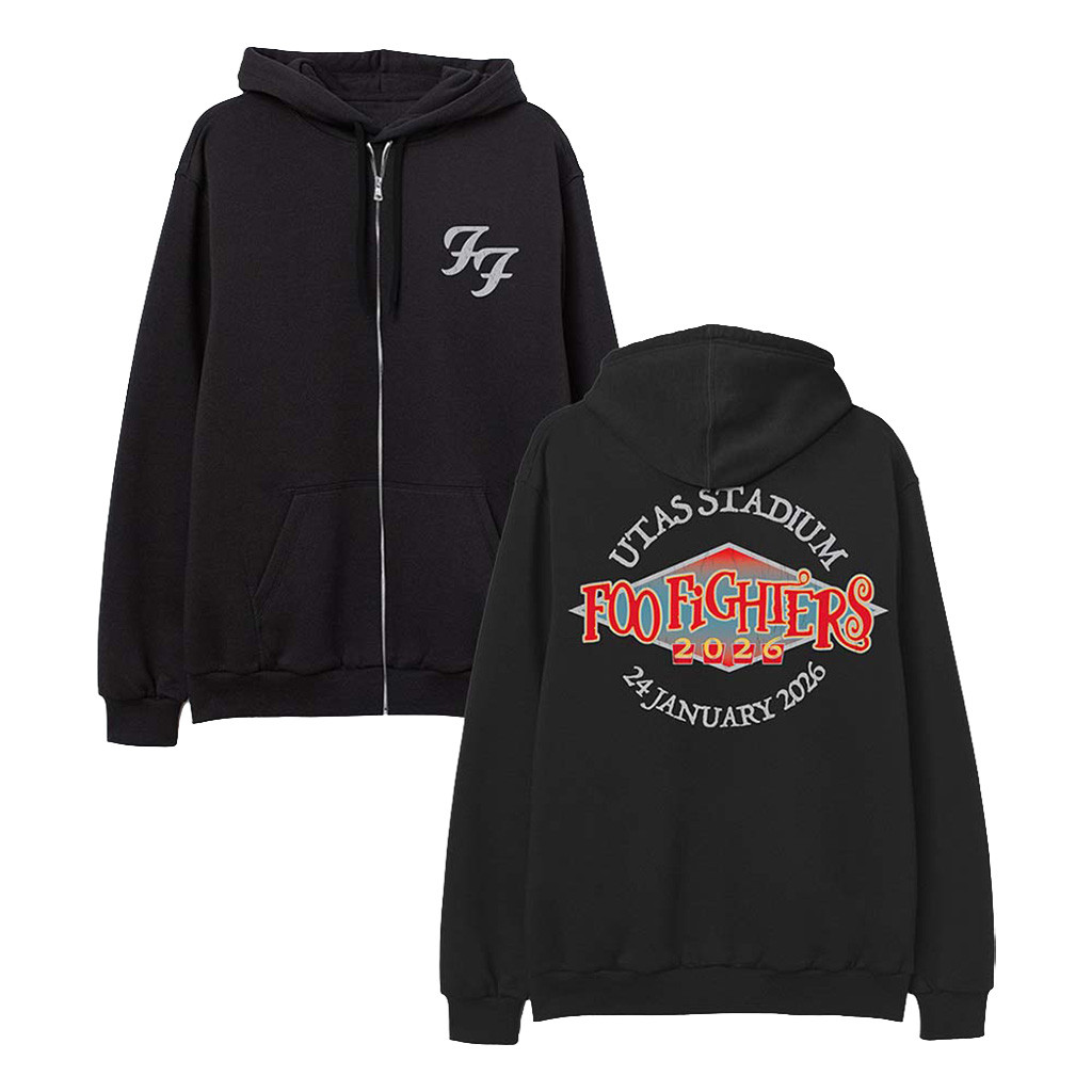 Foo Fighters Australia Tasmania 2026 Venue Merch Live At Utas Stadium On 24 January Zip Hoodie