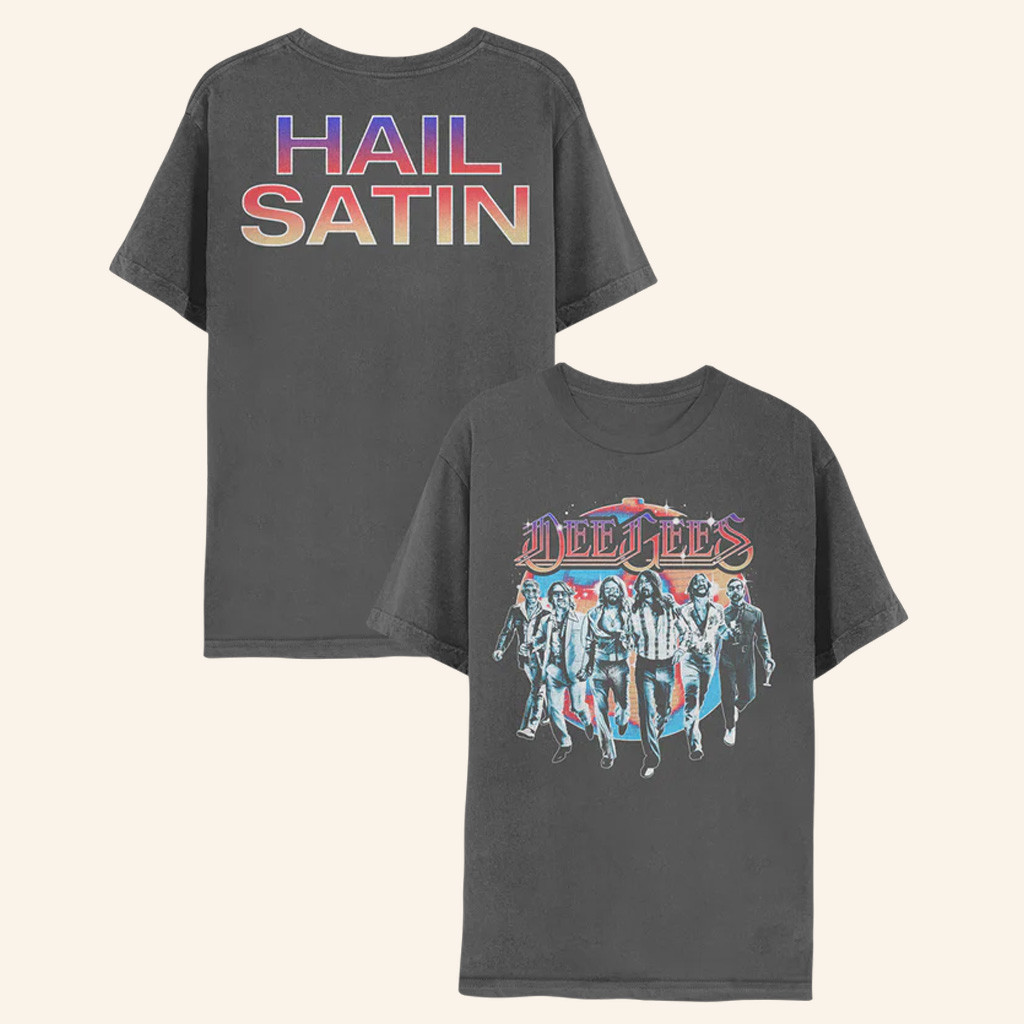 Foo Fighters Merch Dee Gees Hail Satin T-Shirt Gift Ideas For Rock Lovers