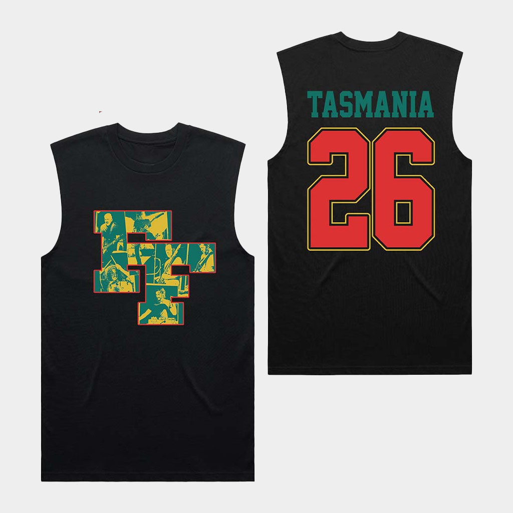 Foo Fighters Merch FF 26 Tasmania Muscle Tank Gifts For Rock Band Fans-1 Foo Fighters Merch FF 26 Tasmania Muscle Tank Gifts For Rock Band Fans-1