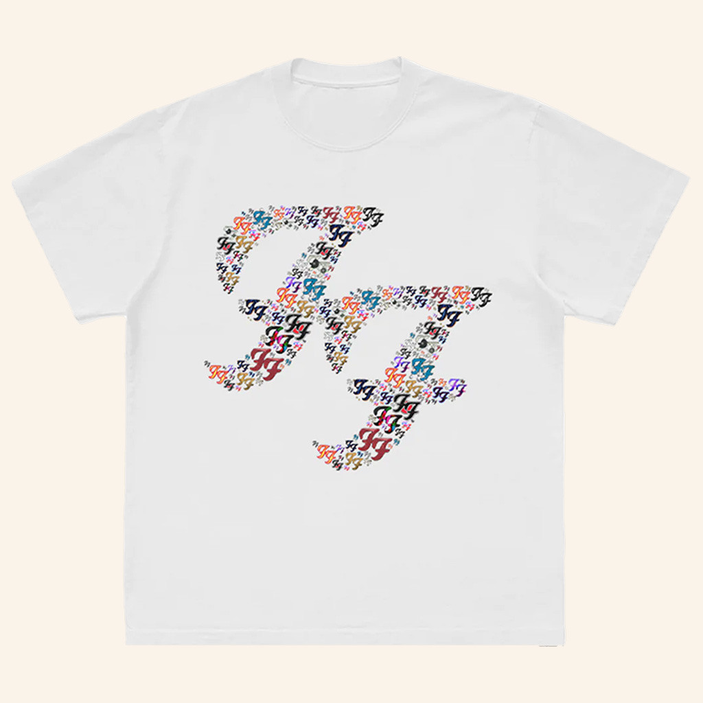 Foo Fighters Merch FF Repeat Logo T-Shirt Gift Ideas For Rock Lovers Foo Fighters Merch FF Repeat Logo T-Shirt Gift Ideas For Rock Lovers