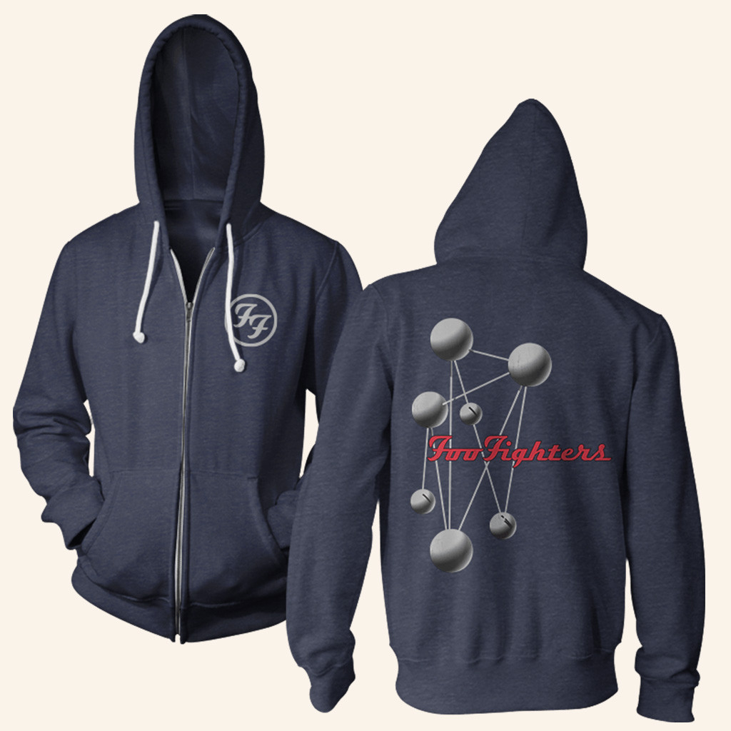 Foo Fighters Merch Molecules Zip Hoodie Music Related Gifts For Guys Foo Fighters Merch Molecules Zip Hoodie Music Related Gifts For Guys