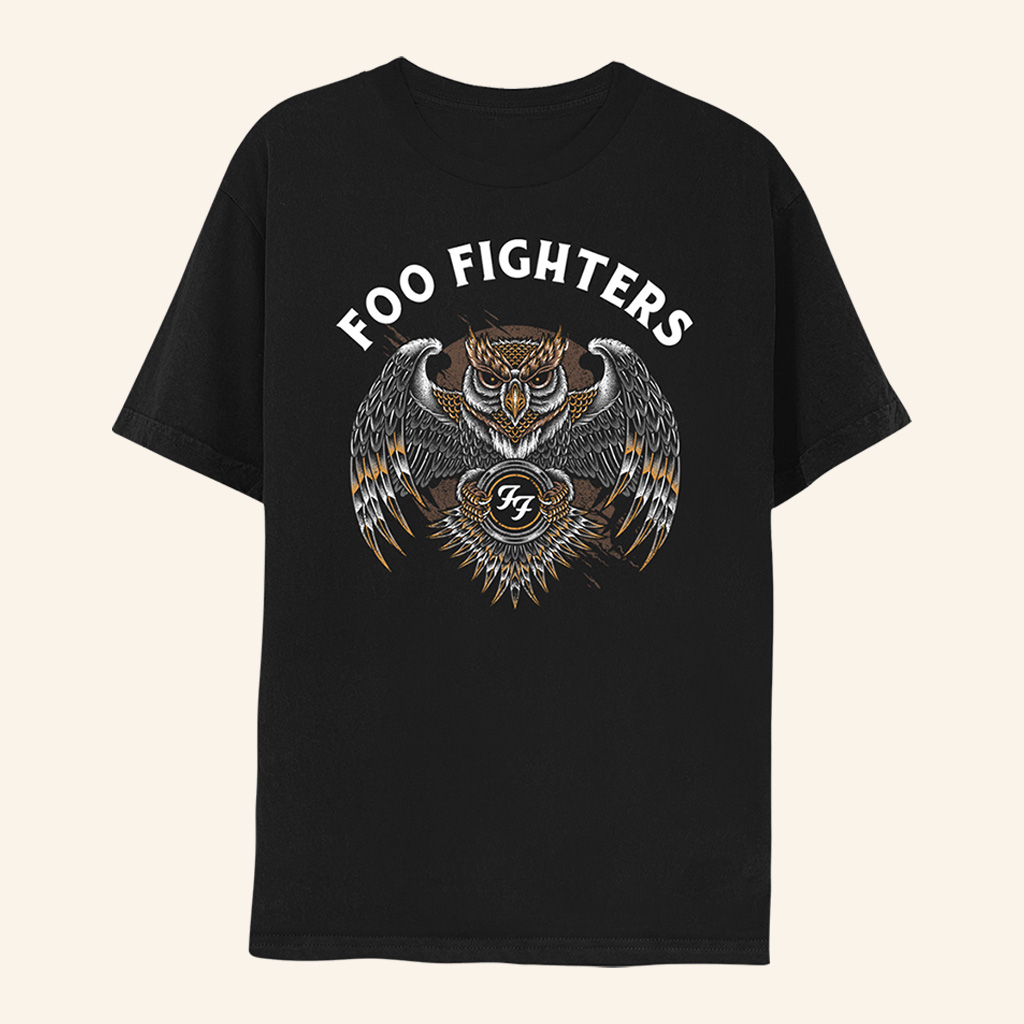 Foo Fighters Merch Owl T-Shirt Birthday Gifts For Music Lovers Foo Fighters Merch Owl T-Shirt Birthday Gifts For Music Lovers
