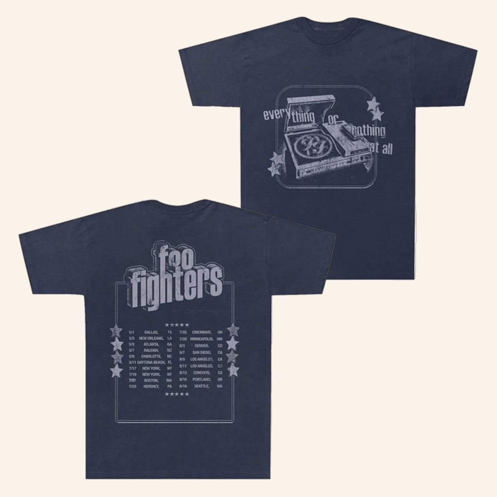 Foo Fighters Merch Record Player T-Shirt Gifts For Rock Music Lovers Foo Fighters Merch Record Player T-Shirt Gifts For Rock Music Lovers