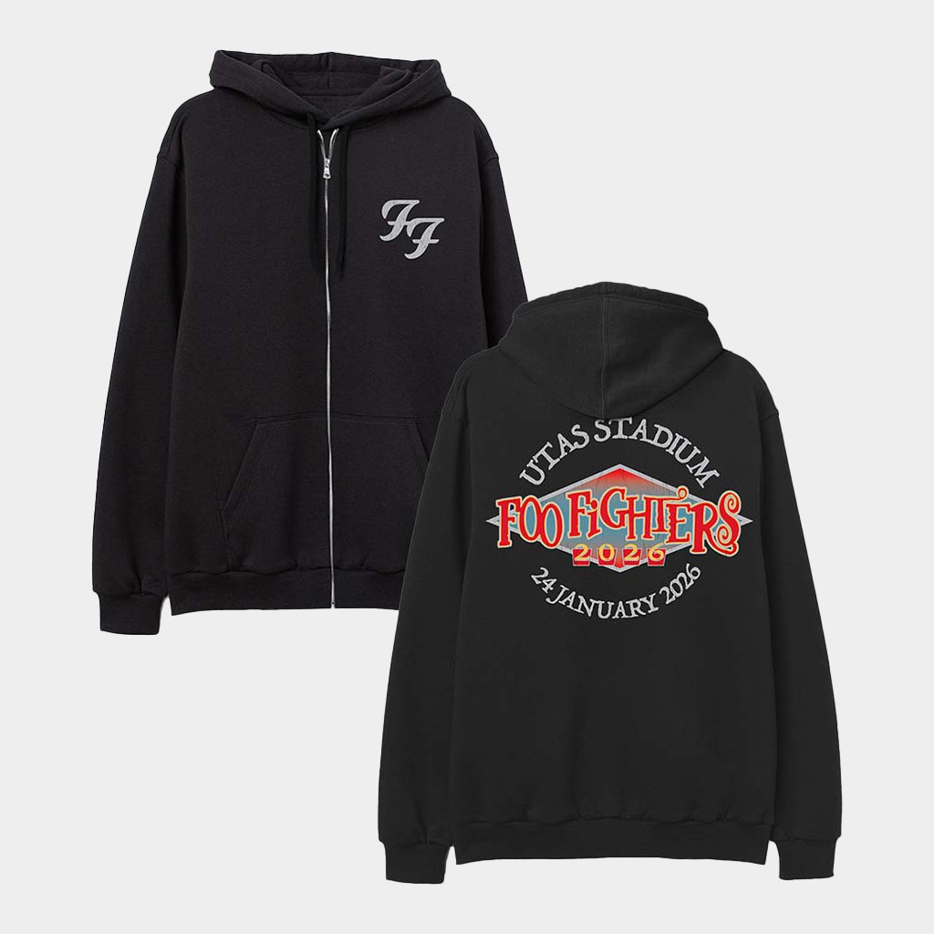 Foo Fighters Merch Utas Stadium Zip Hoodie Foo Fighters Hoodie Gifts For Rock Band Fans