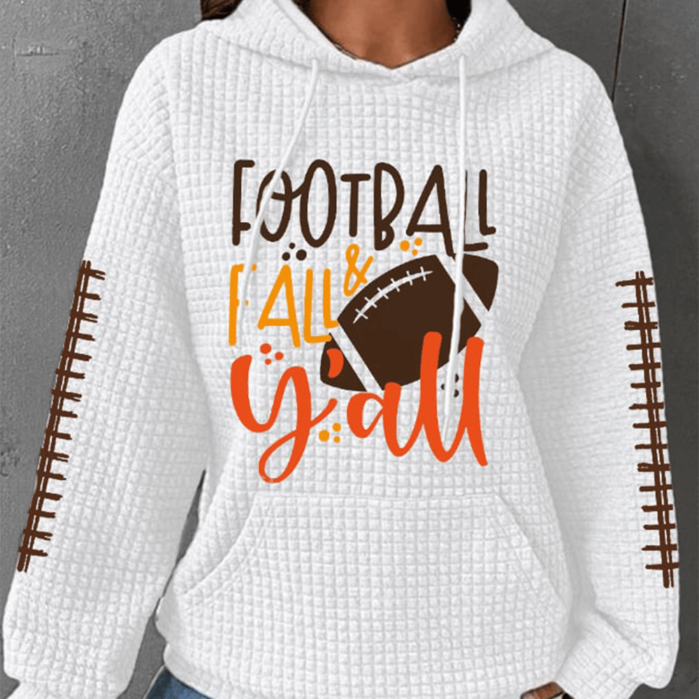 Football And Fall Y'all Holiday Hoodie Football Clothing Game Day Outfit