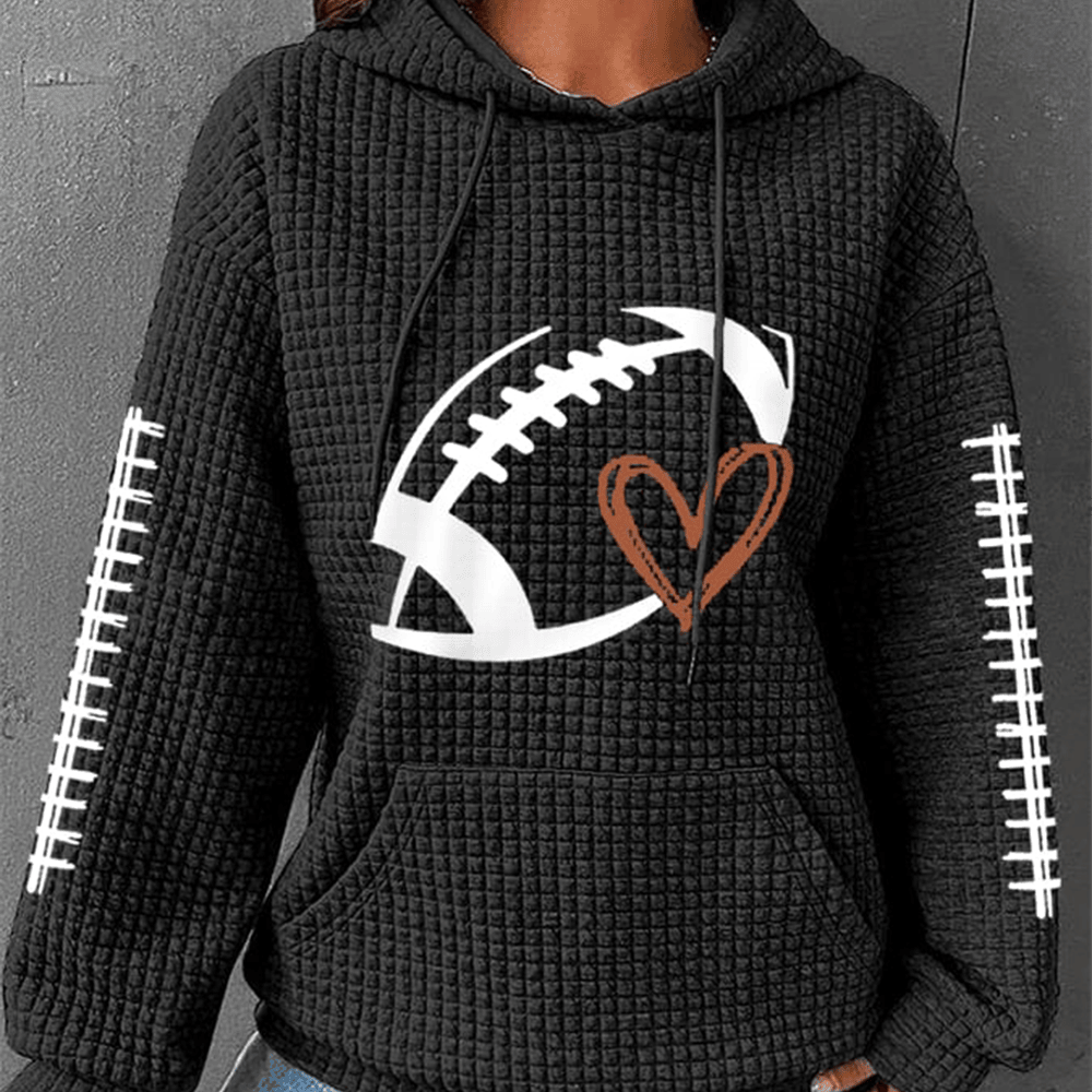 Football Graphic Design Hoodie Game Day Football Clothing Line Gift For Her