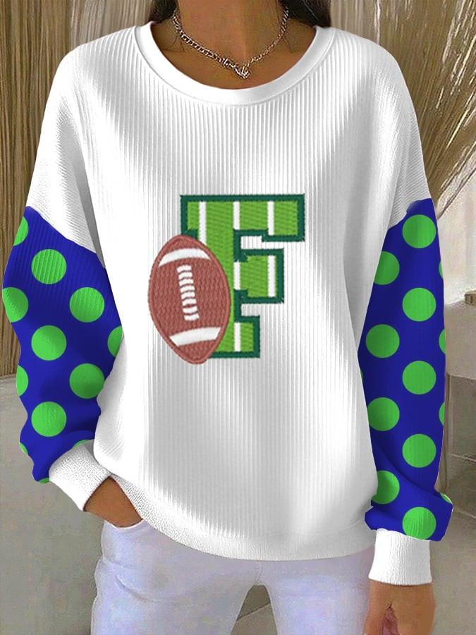 Football Themed Graphic Sweatshirt Game Day Football Apparel Present Ideas For Her