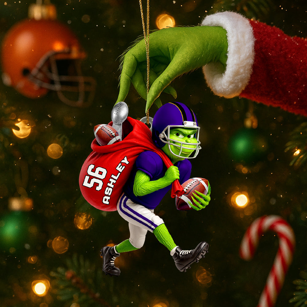 Football Thief Ornament Christmas Personalized Gifts For Football Lovers - Holiday Season Gift Idea
