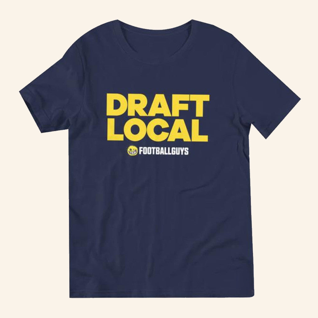 Footballguys Merch Gold And Navy Draft Local T-Shirt Gifts For Him Her