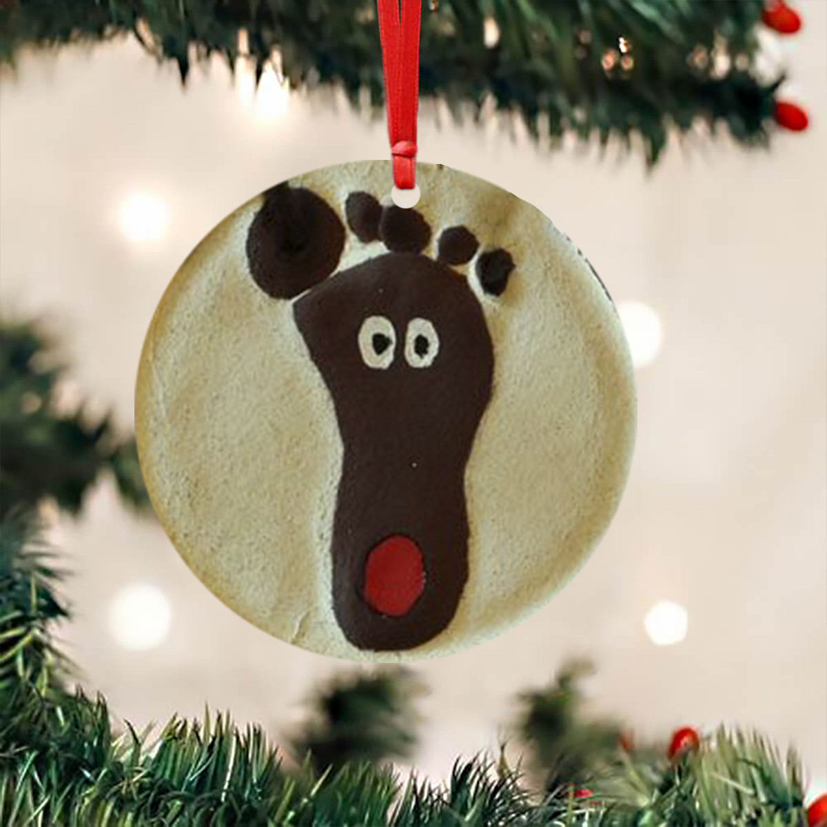 Footprint Ornament Ideas Footprint Christmas Ornament Xmas Tree decorations