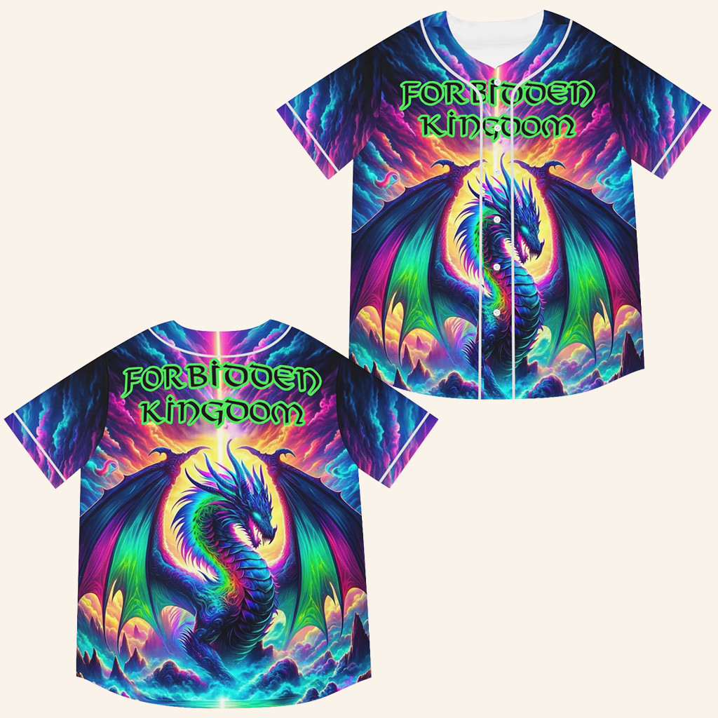 Forbidden Kingdom Jersey Colorful Dragon Forbidden Kingdom Merch Music Dad Christmas Gifts