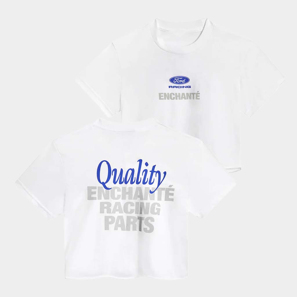 Ford Racing Merch Ford Racing X Enchante Womens Cropped T-Shirt Gifts For Sister