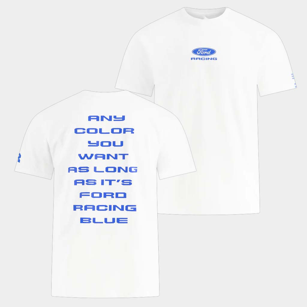 Ford Racing Merch Store Ford Racing Mens White Back Graphic T-Shirt