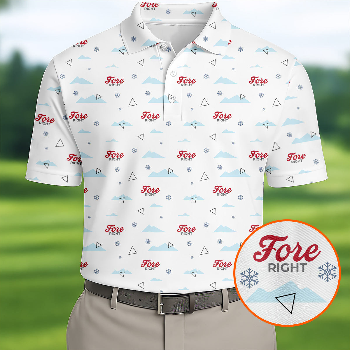Fore Right Golf Polo Shirt Best Golf Clothes Present For Father's Day