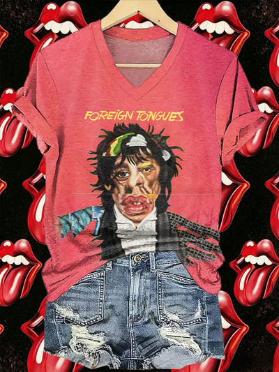 Foreign Tongues Tank Top The Rolling Stones Merch Gifts For Summer Music Fans