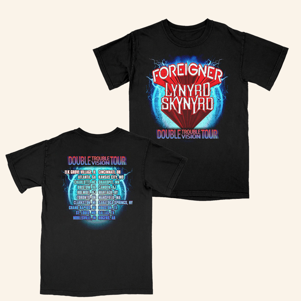 Foreigner Merch Foreigner X Lynyrd Skynyrd Event T-Shirt Gift Ideas For Husband