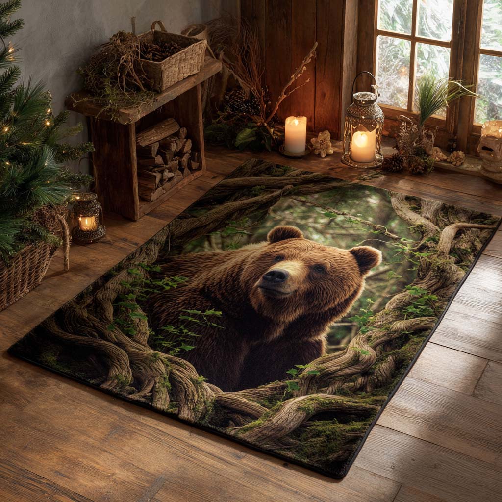Forest Area Rug Foyer Christmas Decor Gift Ideas For Bear Lovers