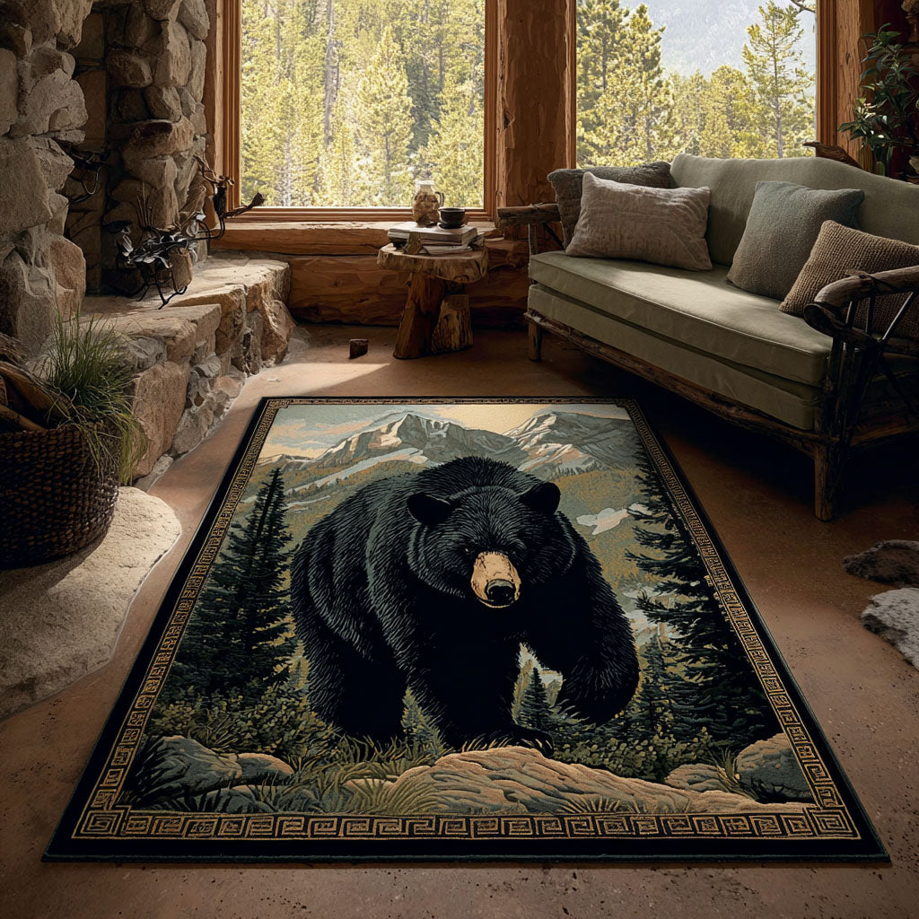 Forest Area Rug Home Entrance Decor Ideas Cute Bear Themed Gifts