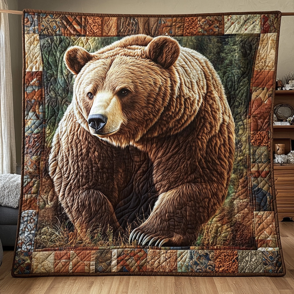 Forest Bear Quilted Blanket Couch Throw BlanketBear Gifts For Grandma