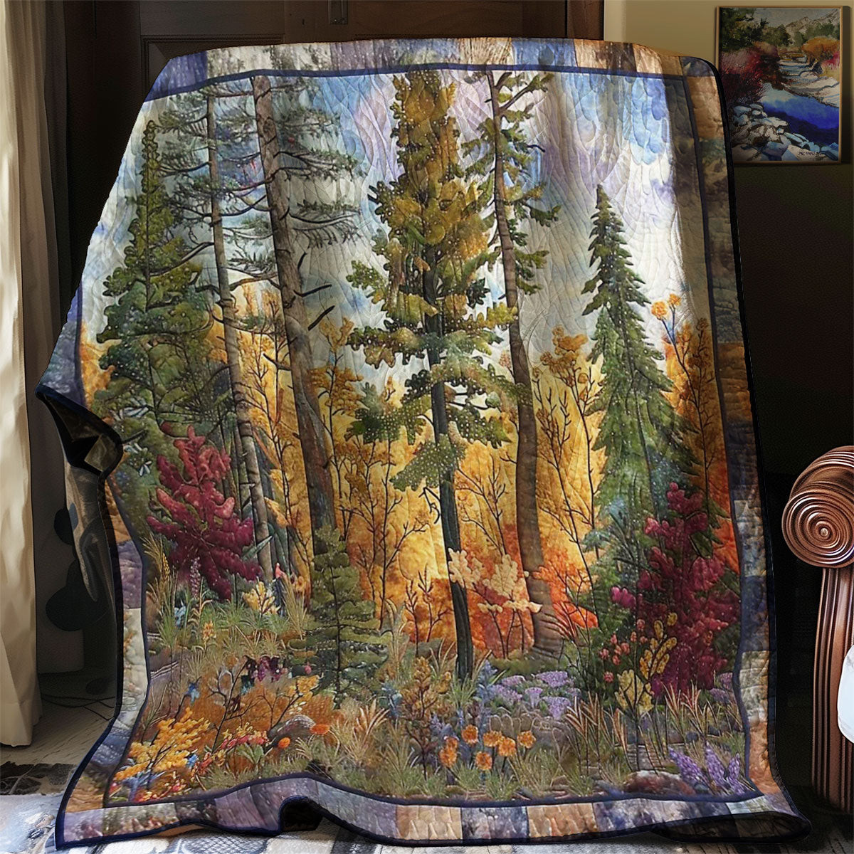 Forest Canopy Quilt Blanket Large Sofa Throws Mother's Day Gifts For New Moms