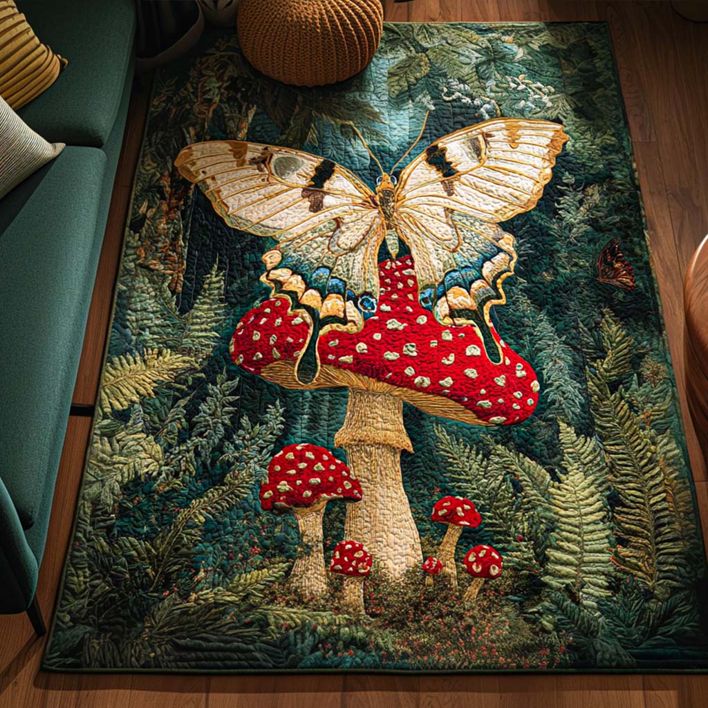 Forest Charm Area Rug Outdoor Decor Butterfly Themed Gifts For Adults