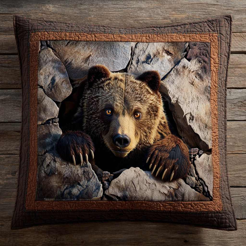 Forest Den Watcher Quilted Pillow Case Home Decor Pillow Covers Best Gifts For Wildlife Lovers