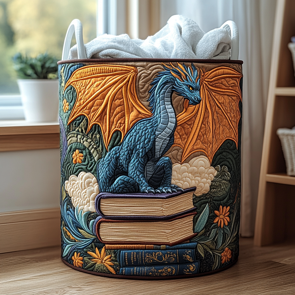 Forest Dragon Quilted Laundry Basket Must-Have Laundry Essential