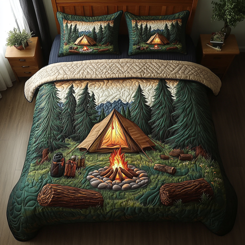 Forest Dreams Quilted Bedding Set Bed Decor Best Camping Gifts