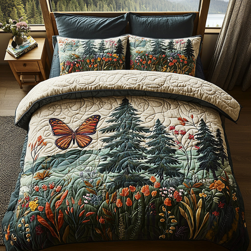 Forest Echo Quilted Bedding Set Forest Bedroom Decor Christmas Presents For Her