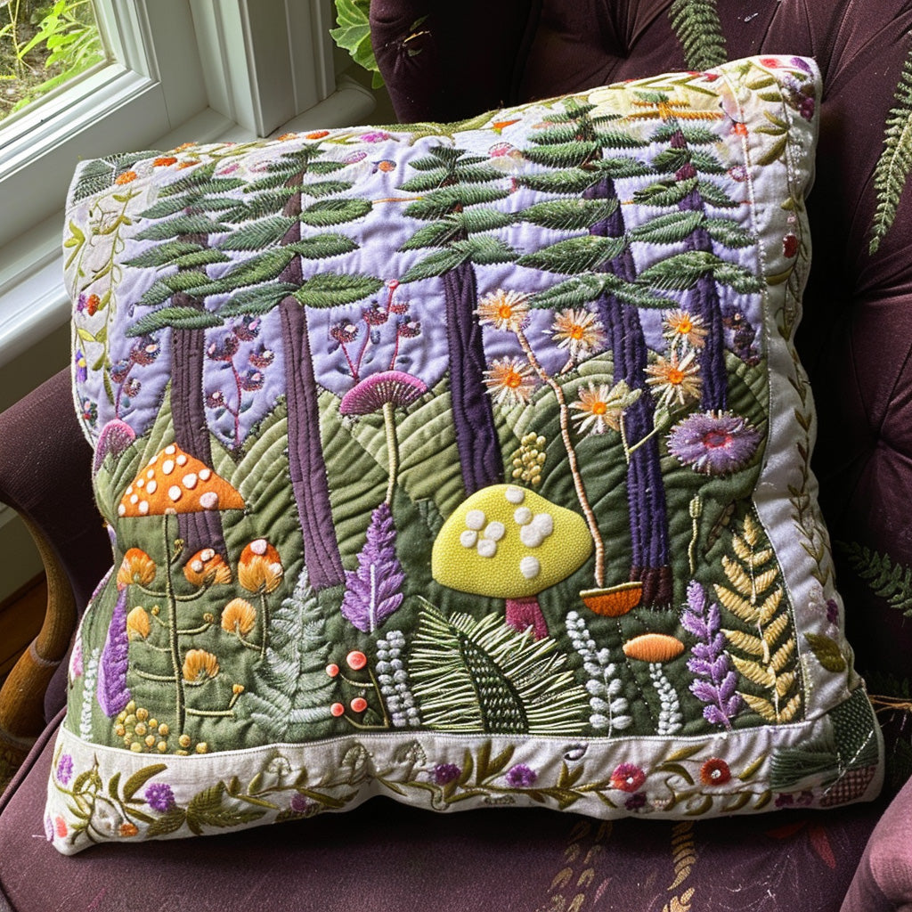 Forest Echo Quilted Pillow Case Decorative Pillow Cases Presents For Nature Lovers