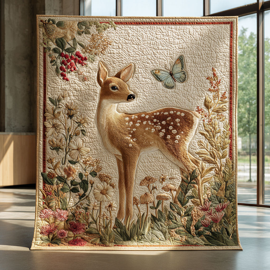 Forest Edge Fawn Quilt Stylish Quilt Blanket to Upgrade Your Bedroom