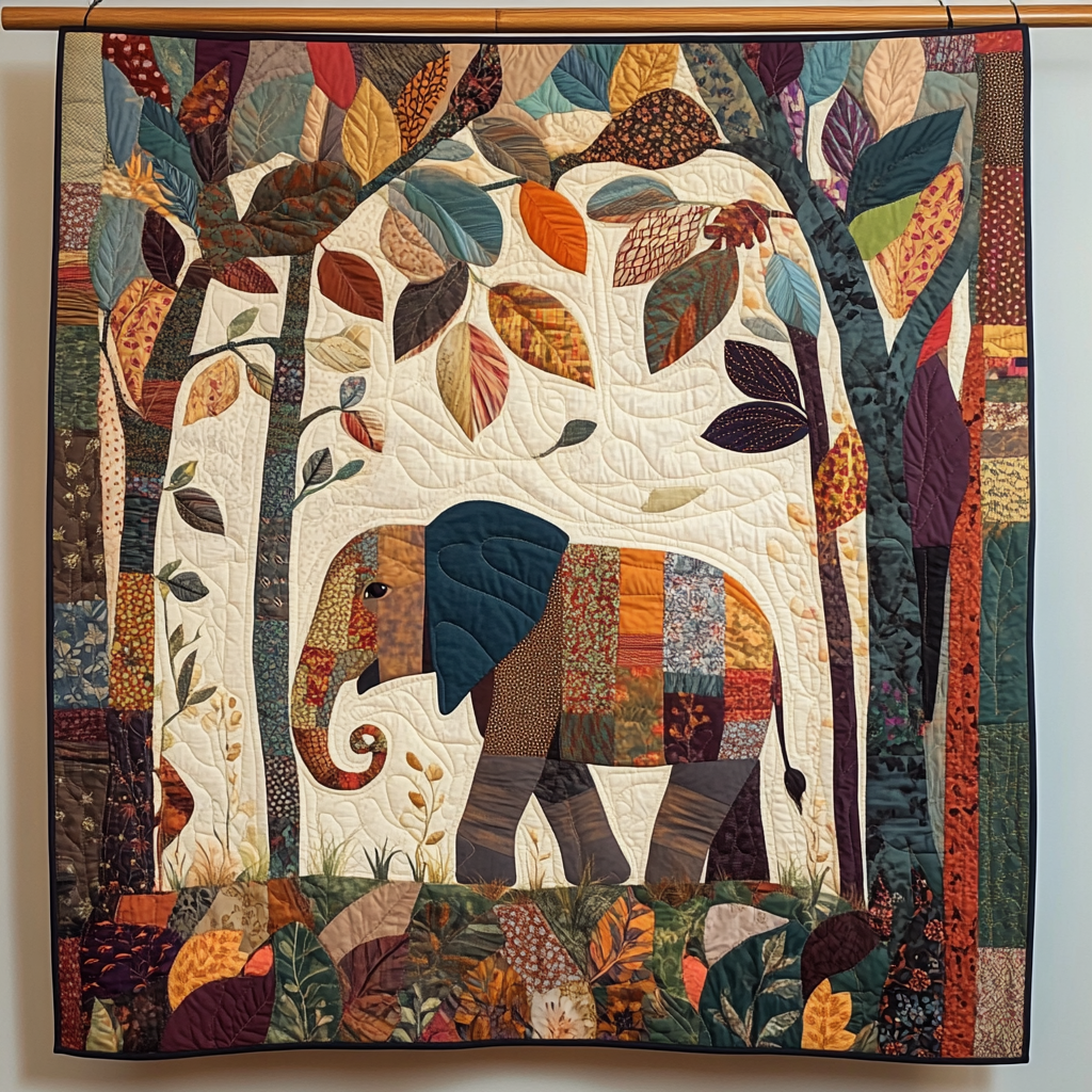 Forest Elephant Quilted Blanket Best White Elephant Gifts 2025