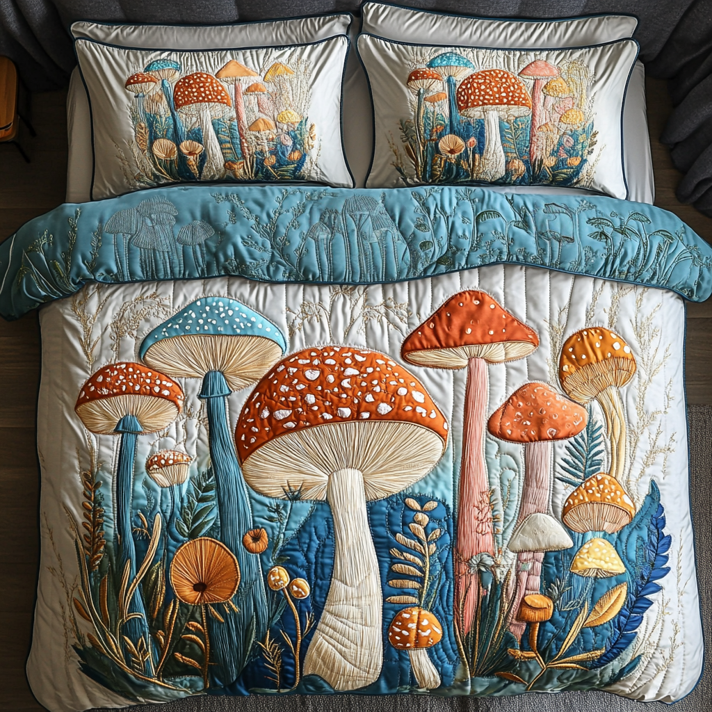 Forest Fable Quilted Bedding Set Soft and Cozy Bedding Set for Comfortable Sleep