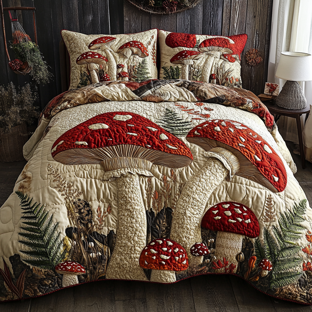 Forest Giants Quilted Bedding Set Bed Decor Hippie Present Ideas