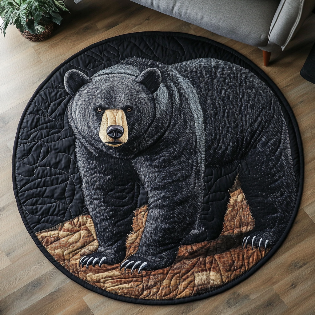 Forest Giants Quilted Round Mat Home Entrance Decor Ideas Gift Ideas For Bear Lovers