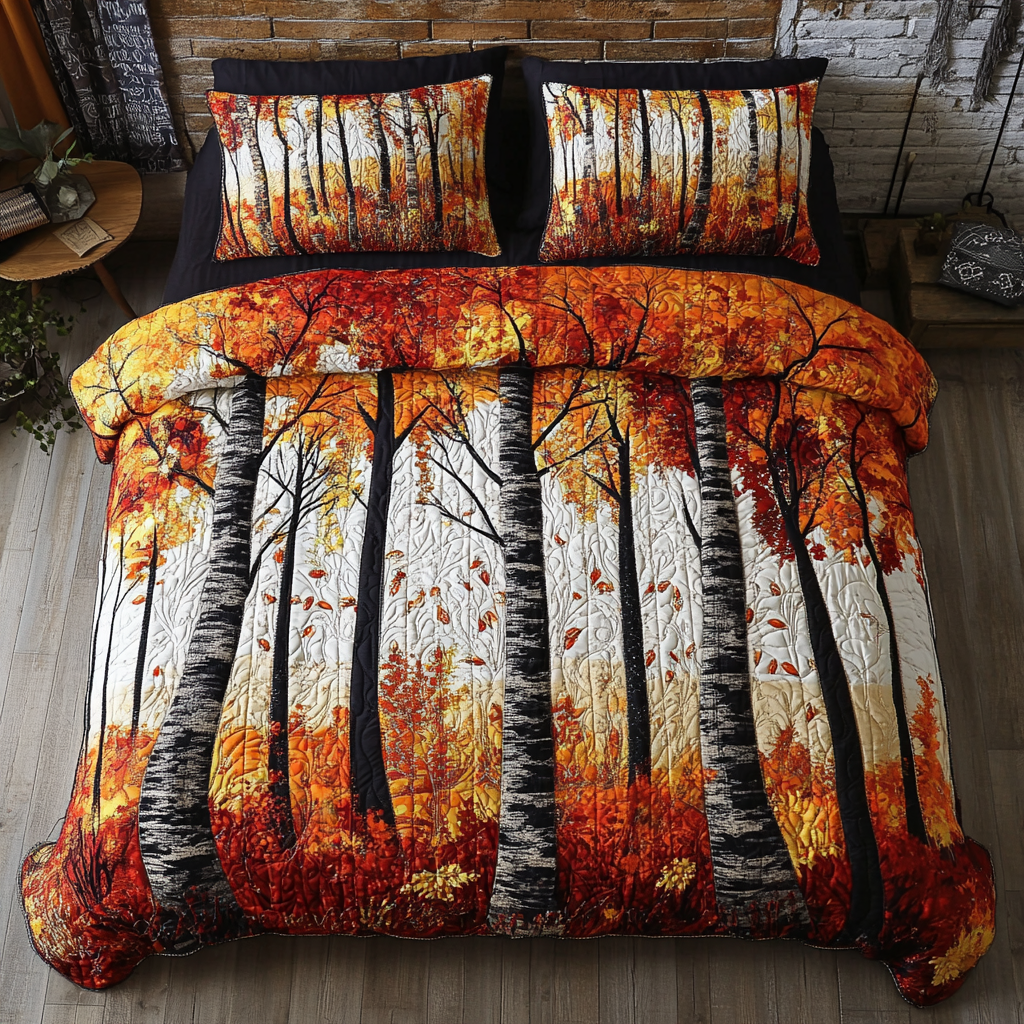 Forest Glow Quilted Bedding Set Bed Decor Ideas Small Fall Gift Ideas