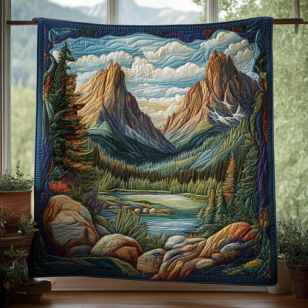 Forest Green Quilted Blanket Christmas Throw Blanket Gift Ideas For Nature Lovers