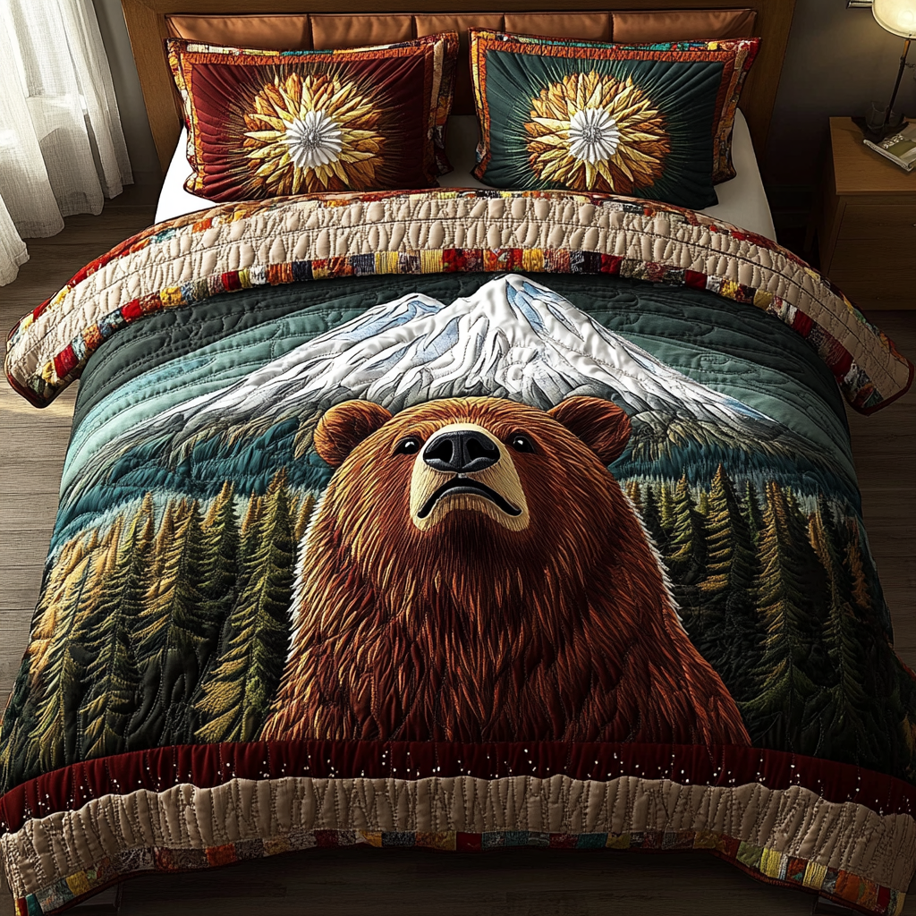 Forest Guardian Quilted Bedding Set Bed Decorations Christmas Gifts For Wildlife Lovers