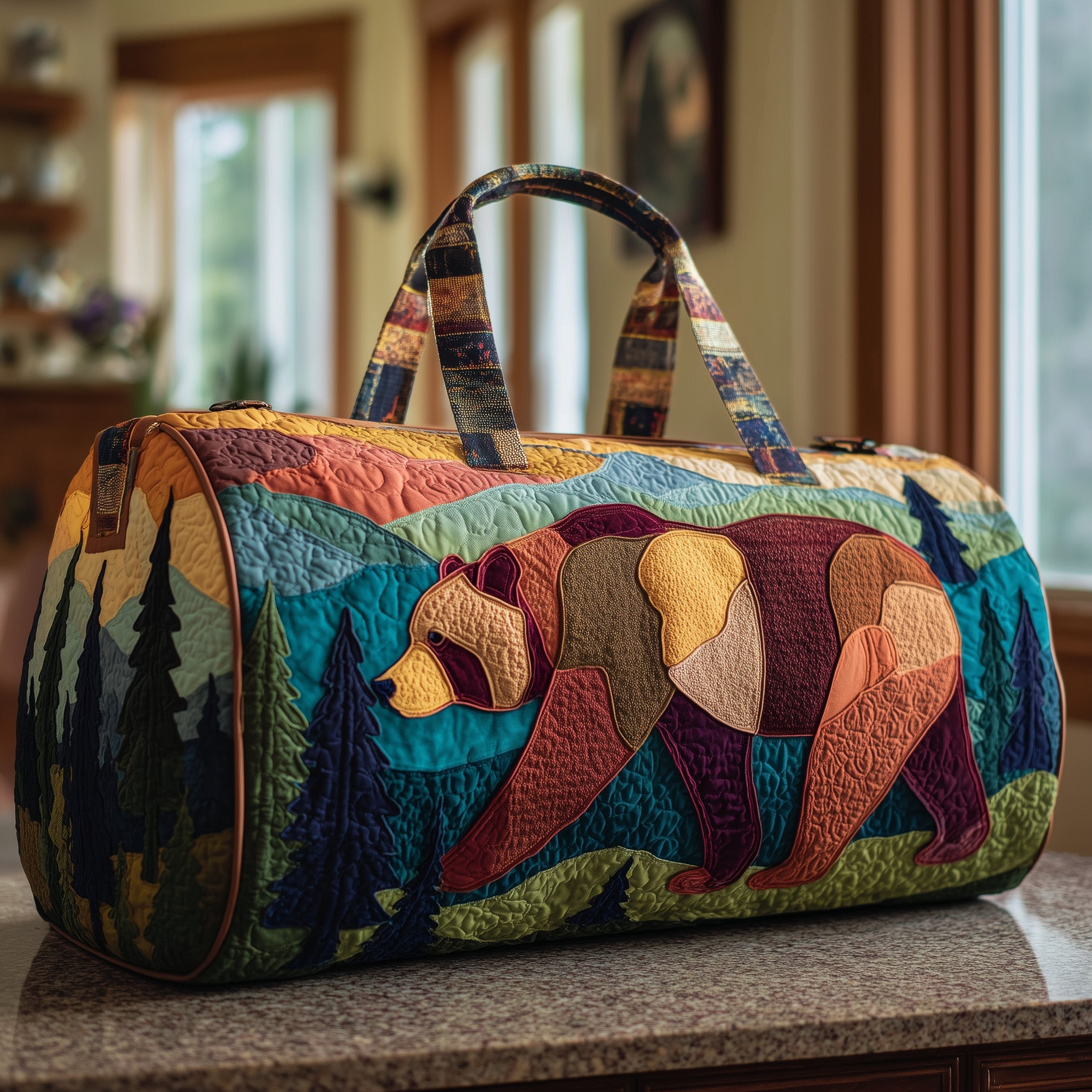 Forest Guardian Quilted Duffle Bag Gift For Family