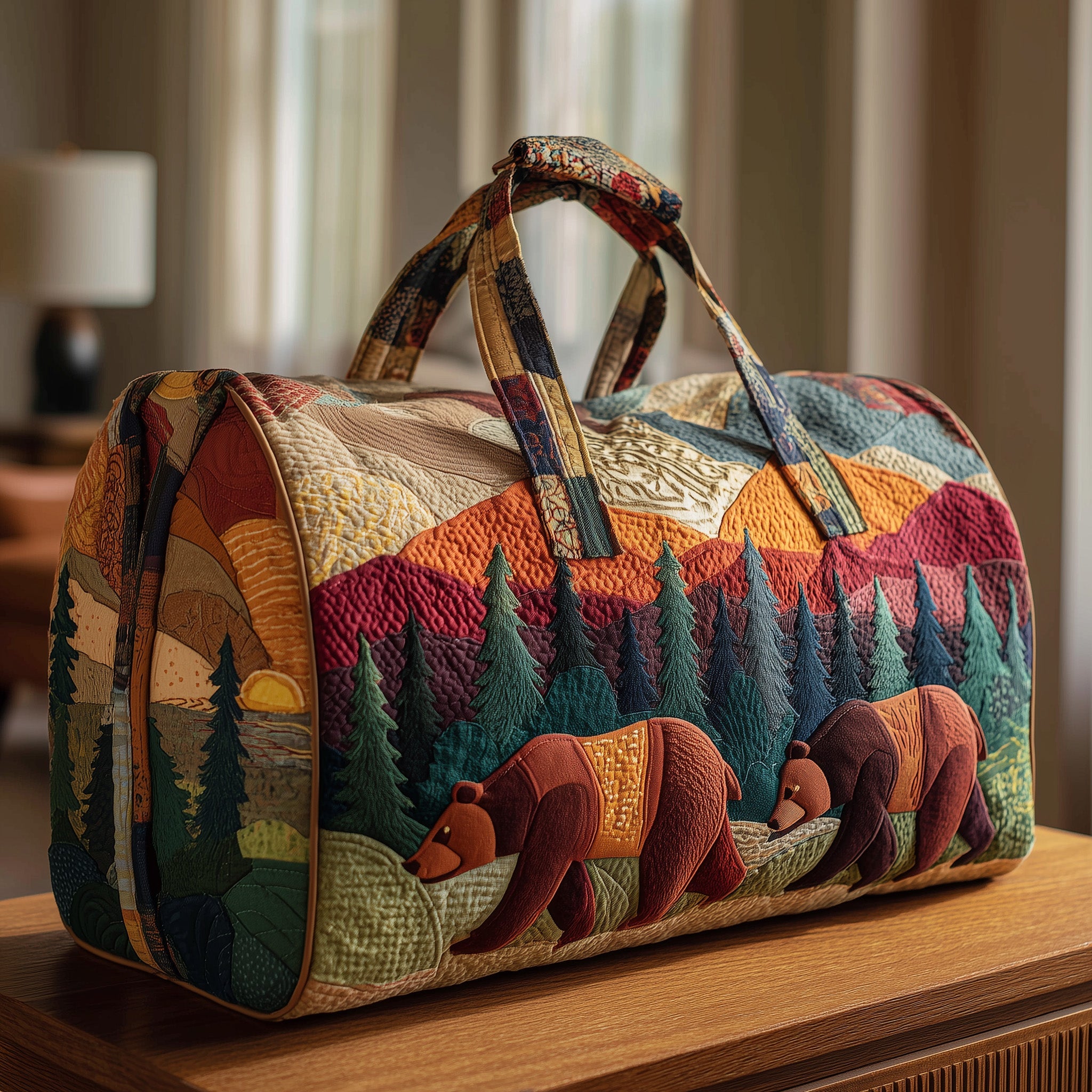 Forest Guardian Quilted Duffle Bag Gift For Friends
