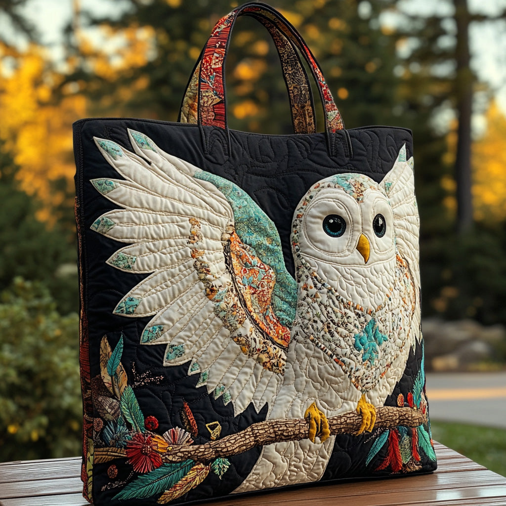 Forest Guardian Quilted Tote Bag Owl Items For Gifts