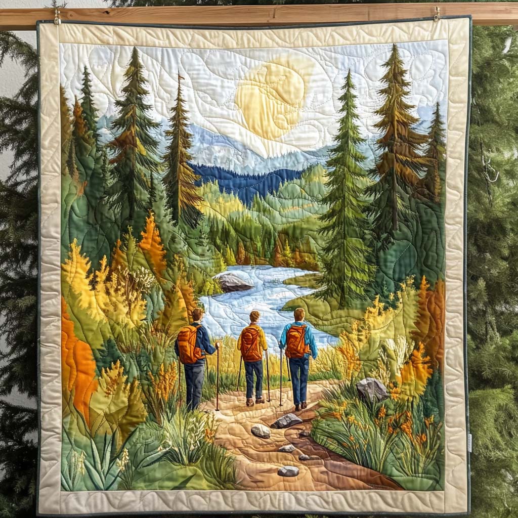 Forest Hike Serenity Quilted Blanket Gifts For Hikers And Campers
