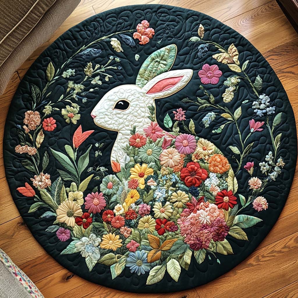 Forest Hopper Quilted Round Mat Front Door Idea Farmer Boyfriend Gifts