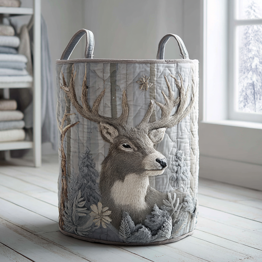 Forest Majesty Quilted Laundry Basket Holiday Favorite Gift