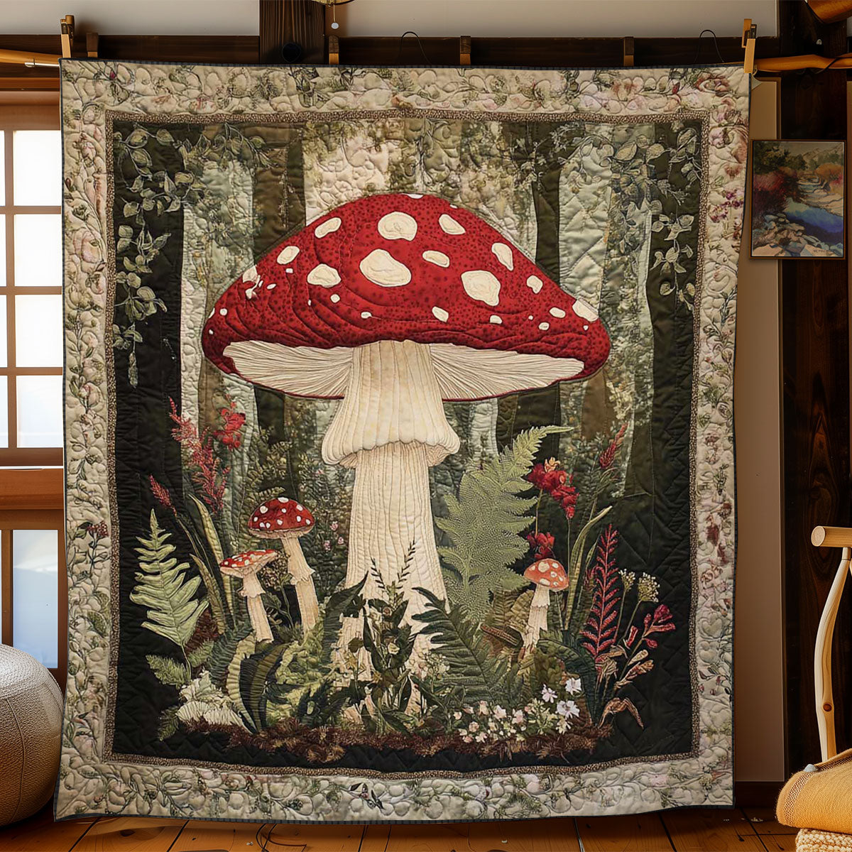 Forest Mushroom Quilted Blanket Best Blankets Last Minute Christmas Gifts For Wife
