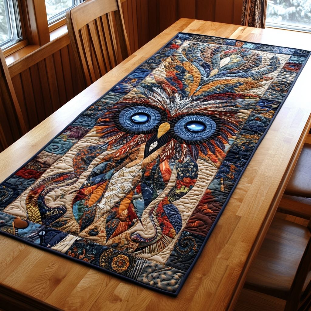 Forest Owl Quilted Table Runner Dining Room Table Decor Ideas Owl Gifts For Mom
