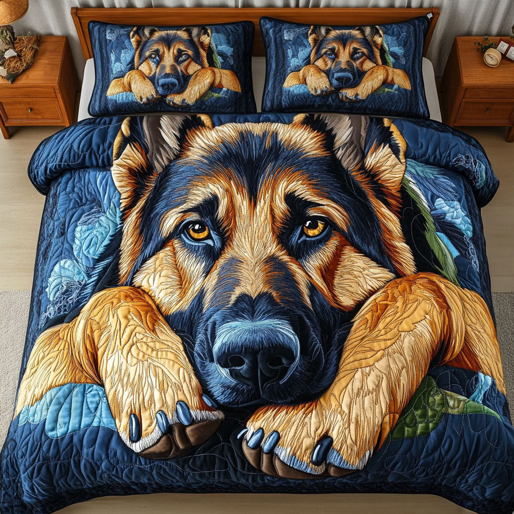 Forest Path Quilted Bedding Set Bed Decor Ideas Gifts For The German Shepherd Lover